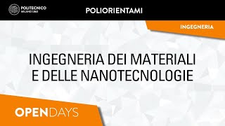 Ingegneria dei Materiali e delle Nanotecnologie  Laurea Magistrale ITA ENG subtitles [upl. by Bubb370]