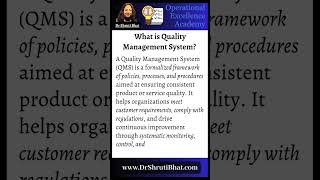 What is Quality Management System [upl. by Novhaj223]