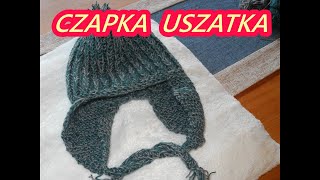 CZAPKA NA DRUTACH USZATKA🧡💥na drutach dla dzieckaMODNADla początkujących nr125 [upl. by Annahaj]