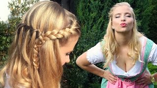 OKTOBERFEST  Frisur Makeup amp Dirndl  Perfekter Wiesn Look [upl. by Gerdeen]