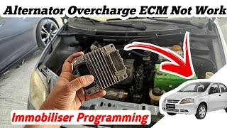 Alternator Overcharging ECM Not Work  Chevrolet Aveo Immobiliser Programming [upl. by Ellehcal374]