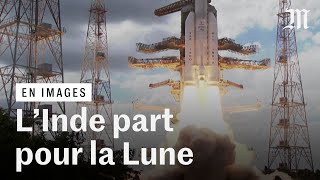 L’Inde réussit à envoyer une fusée vers la Lune [upl. by Ahsirak]