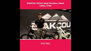 Mud Fenders Tires Head Lamp  BAKCOU Mule eBike  Gear Overview  Shorts [upl. by Okiek]