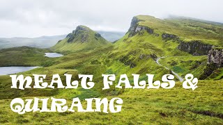 Mealt Falls  Kilt Rock amp Quiraing Isle of Skye  Scotland Travel tourism DJI Drone Aerial Views [upl. by Lacym]