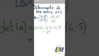 DETERMINANTE DE UNA MATRIZ 2x2 [upl. by Donna909]