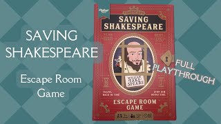 Saving Shakespeare  Full Playthrough of a reusable Escape Room Game by Ridleys Games  Timescape [upl. by Siskind]