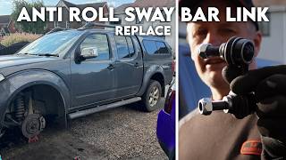 Replacing an Anti Roll Bar Link  Nissan Navara 2012 [upl. by Adiell635]