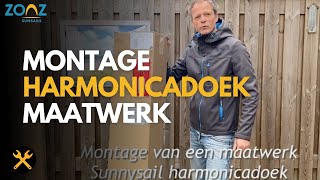 Montage maatwerk harmonicadoek [upl. by Nylak604]