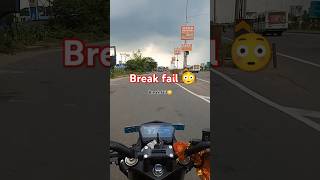 Break fail😳  🏍️accident hote hote bacha💔explore motovlog youtubeshorts shorts riderbike [upl. by Ydde32]