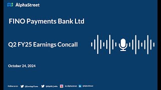 FINO Payments Bank Ltd Q2 FY202425 Earnings Conference Call [upl. by Gay]