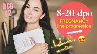 820 DPO PREGNANCY LINE PROGRESSION 2021  Telling my husband Im pregnant [upl. by Currey559]