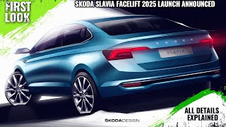 2025 Skoda Slavia Facelift Launch Announced With Minor Changes  Explained All Spec Features amp More [upl. by Euqcaj]