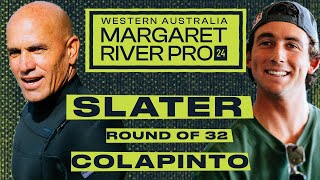 Kelly Slater vs Griffin Colapinto  Western Australia Margaret River Pro 2024  Round of 32 [upl. by Ateuqram]