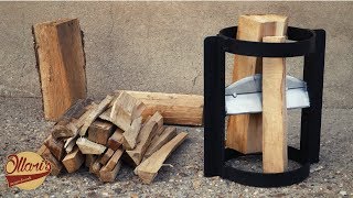 Making a Simple Kindling Splitter from Scrap Materials  Beginner Welding Project [upl. by Barth]