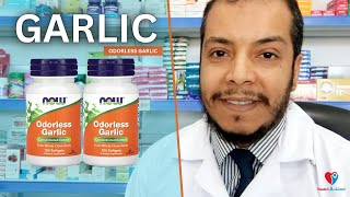 3 فوائد طبية مثبتة لخلاصة الثوم  فوائد الثوم NOW ODORLESS GARLIC EXTTRACT [upl. by Amorete355]