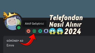 Discord Nasıl Telefondan Aktif Geliştirici Rozeti Alinir 2024 \u00100 Çalışıyor [upl. by Anem]