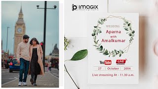 APARNA with AMALKUMAR  WEDDING LIVE STREAMING  27  10  2024  1130 AM [upl. by Aerdnak507]