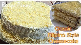 Classic Pinoy Cheesecake Recipe  Fluffy Chiffon Cheesecake  How To Make Pinoy Style Cheesecake [upl. by Hagen]