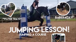 Jumping lesson on Squid and Nim  EmilyandHaileyEquestrian [upl. by Assertal]