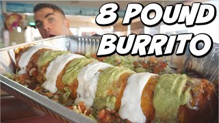 MASSIVE 8LB MEXICAN BURRITO CHALLENGE Biggest Burrito I Have Ever Seen  Man Vs Food  California [upl. by Ahl]