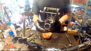 Fixing a stiff steering bracket pivot tube on an outboard motor [upl. by Derrik734]