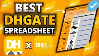 THE BEST DHGATE SPREADSHEET Trusted Vendors Only [upl. by Inaluahek]