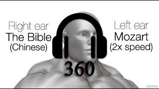 Mozart 2x speed Bible chinese but the audio rotates 360º accelerated learning experience [upl. by Kcir636]