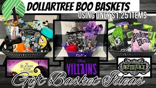 DOLLARTREE Boo Baskets Budget Friendly Gift Basket Ideas [upl. by Gable]