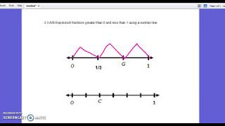 Fractions Number Line 3 3A 3 3B Screencast [upl. by Nidia525]