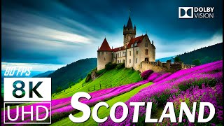 SCOTLAND  Scenic Relaxation Film With Inspiring Cinematic Music  8K 60fps Video Ultra HD [upl. by Sarita]