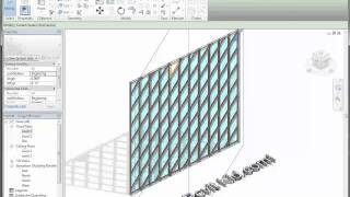 Revit Tutorial  The Revit Kid  Rotate Curtain Wall Grids  Angled Curtain Wall Grids [upl. by Nojed]