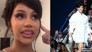 Cardi B discusses being a GUEST SPEAKER at Kamala Harris Milwaukee Rally 💙 [upl. by Kneeland]