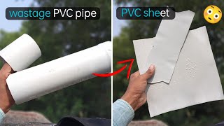 Wastage PVC Pipe Se Bnao PVC Sheet crazyind [upl. by Ardekahs]