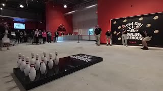 Ceremonial first and second throw at the grand opening of Fowling Warehouse [upl. by Isus]