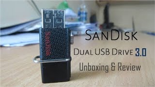 Sandisk USB OTG Pendrive 16 GB 30  Unboxing  Speed Test  Demo  Review [upl. by Lenroc]