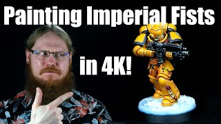 Painting an Imperial Fist with quotZenithal Contrastquot method in 4K [upl. by Lunt]