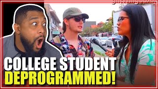 White College Student DEPROGRAMMED in UNDER A MINUTE On White Privilege [upl. by Noy]