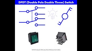 Working of DPDT  Double Pole Double Throw Switch [upl. by Oitaroh128]