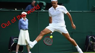 6 Times Roger Federer Made Up Awesome Shots [upl. by Fidelio588]