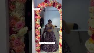 Premium Chinon Silk Embellished With Beautiful Digital Printed Lehenga Choli lehenga reels viral [upl. by Adnylam]