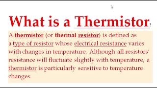 Thermistor Construction Principle Working Characteristics and uses Briefly explained [upl. by Ettedranreb64]