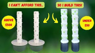 Build Your Own Affordable Hydroponic Grow Tower Under 50  Aeroponics  Vertical Garden [upl. by Coussoule445]