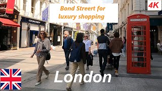 London walking Bond Street for luxury shopping [upl. by Malka]