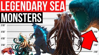 Legendary Sea Monsters in Movies  Size Comparison  Godzilla Bloop Cthulhu [upl. by Sylas]