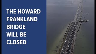 Howard Frankland Bridge Shuts Down Amid Hurricanes Fury [upl. by Eiramalegna]