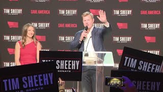 Republican Tim Sheehy projected winner of Montana Senate race gives acceptance speech [upl. by Karlow]