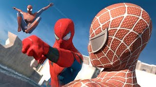 SpiderMan Homecoming vs The Amazing SpiderMan vs SpiderMan  SUPERHERO BATTLE [upl. by Phillane695]