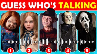 Guess The HORROR MOVIE Character by Their Voice 😱🔪 Ghost Face Chucky M3GAN Freddy and more [upl. by Giliana]