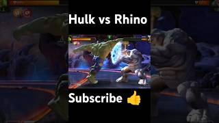 Hulk vs Rhino match Marvel fighting game shorts shortsfeed [upl. by Enomes]