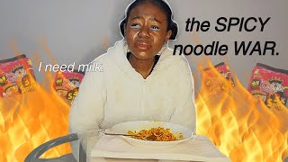 trying the SPICIEST NOODLES in the world [upl. by Pearson]